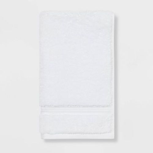 Total Fresh Antimicrobial Hand Towel White - Threshold™: 100% Cotton, Low Lint, Machine Washable, Terry Cloth