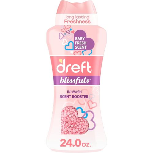 Dreft Blissfuls In-Wash Laundry Scent Booster Beads, Baby Fresh Scent, 24 oz