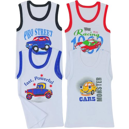ToBeInStyle Boy's Pack of 4 Tank Tops