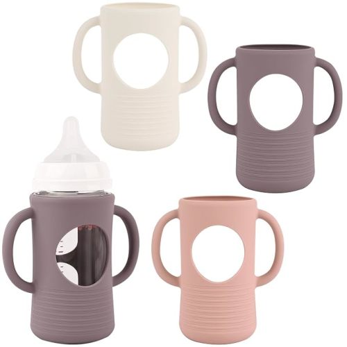 3 Pack Silicone Sleeves Compatible with Pigeon Glass Bottle Wide Neck 8.1oz