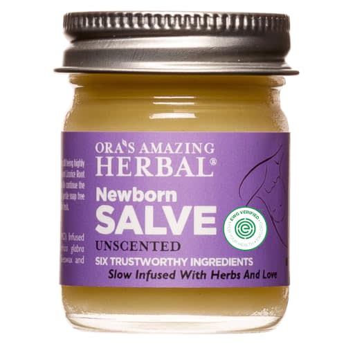 Ora's amazing Herbal, Newborn Salve, Diaper Rash Cream, Calendula Baby Balm, EWG Verified Baby Ointment, Acne Eczema, Butt Cream, Infant Massage, Natural Paraben Free, Good for Sensitive Skin 1 oz