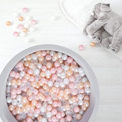 TRENDPLAY Plastic Balls for Ball Pits 2.2 Inch, Pack of 50 100 200 500 Hollow Balls, Perfect for Toddler Baby Pools,Party,Festival Decoration