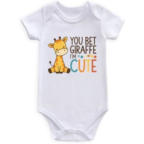 i'm cute giraffe Baby Clothes gender neutral girl boy bodysuits