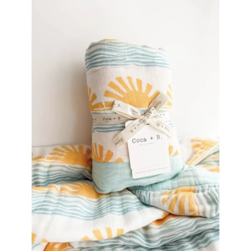 sun wave organic bamboo swaddle