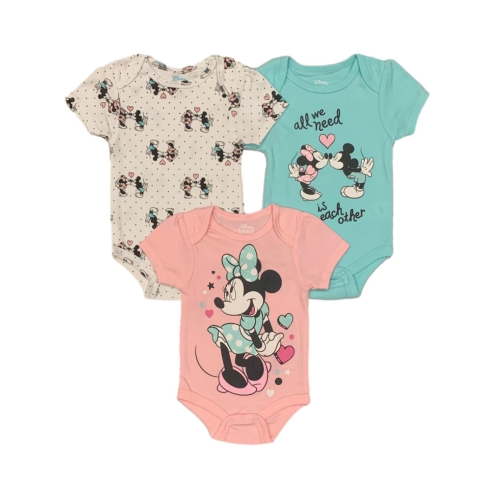 Disney Minnie Mouse 3 Pack Bodysuit Set (Baby Girls)