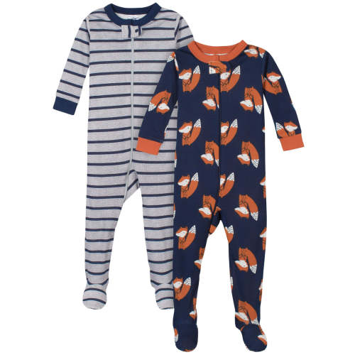 2-Pack Baby & Toddler Boys Fox Snug Fit Footed Cotton Pajamas – Gerber Childrenswear