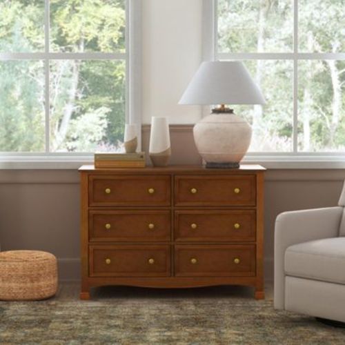 daVinci Kalani 6-Drawer Double Wide Dresser - Chestnut