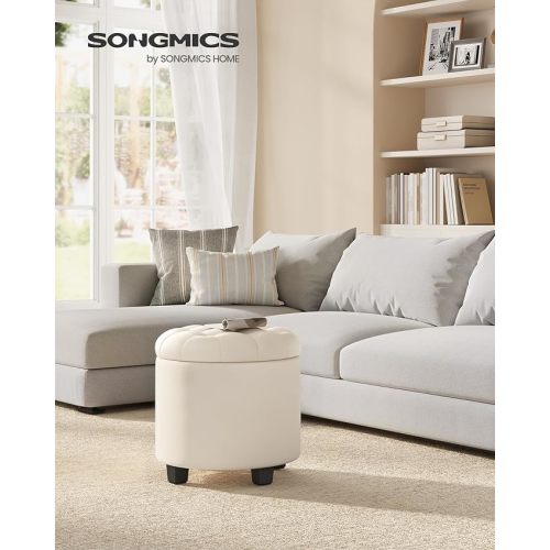 SONGMICS Round Ottoman