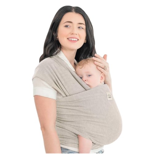 KeaBabies Baby Wrap Carrier - All in 1 Original Baby Carrier Newborn to Toddler Sling, Easy to Wear, Hands Free Bonding, Lightweight, Breathable Infant Wraps (Stone Gray)