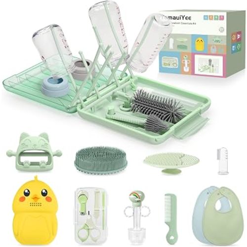 Baby Essentials Kit,19-in-1 Baby Shower Gifts & Registry Newborn Travel Kit