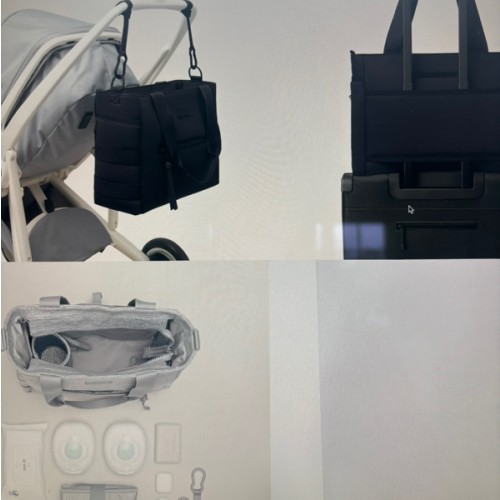 Wade Diaper Tote in Onyx