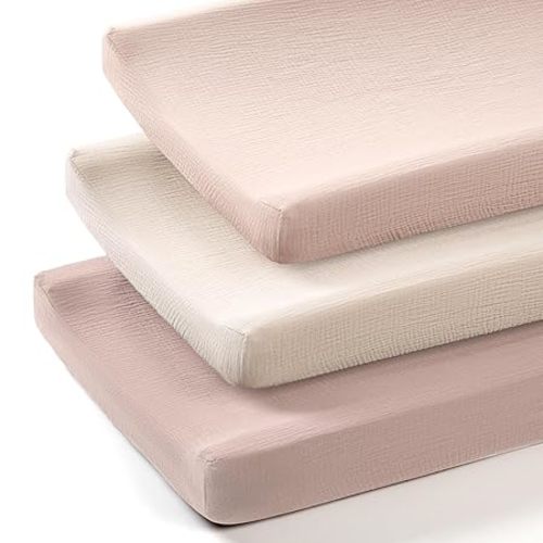 lulumoon Muslin Changing Pad Cover: Baby Diaper Changing Table Pad Cover - Changing Pad Sheets for Girls Boys