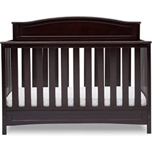 Delta Children Emery 4-in-1 Convertible Baby Crib - Greenguard Gold Certified, Dark Chocolate