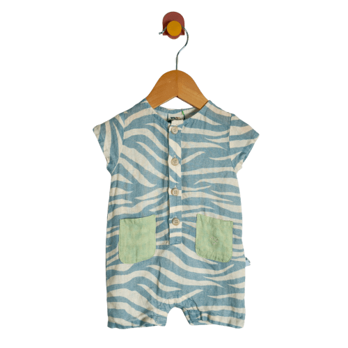Zebra Stripe Romper / 3-6M
