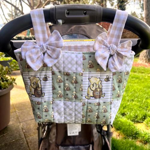 Winnie the Pooh Nursery Accessory Diaper Bag Stroller Caddy Newborn Gift for Baby Shower