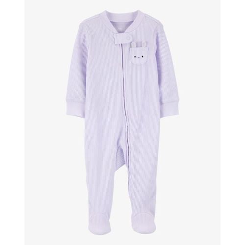 Baby Bunny 2-Way Zip Ribbed Sleep & Play Pajamas - Purple - Carter's | Carter's