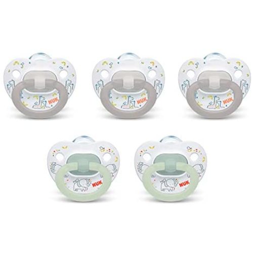 NUK Orthodontic Pacifiers, 0-6 Months, 5-Pack