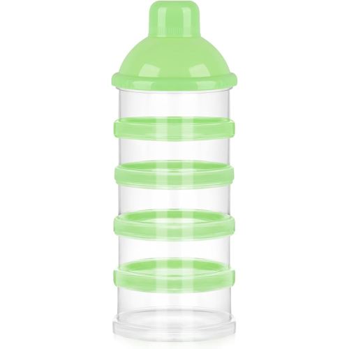 Accmor Formula Dispenser On The Go, 5 Compartments Stackable Formula Container for Travel, Baby Milk Powder Kids Snack Container, BPA Free