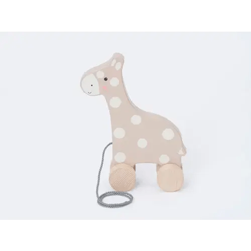 Oscar & Florri Wooden Giraffe Pull Toy | Baby Bunting AU