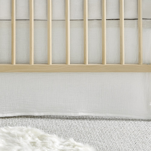 Levtex Baby Cloud Muslin Dust Ruffle - White