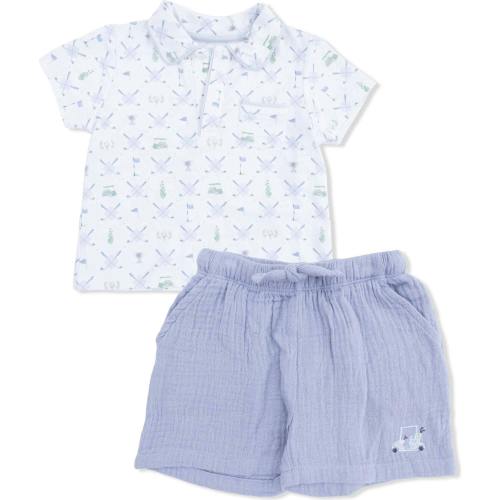 Golf Trellis Blue - Polo with Casual Short