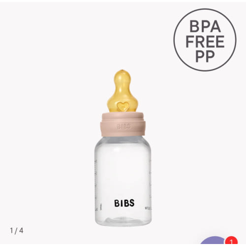 BIBS Baby Bottle 5oz - Blush, Natural Latex & Easy Feeding – Bibsworld store US