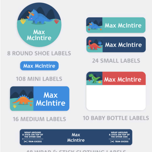 Daycare Name Labels Combo Pack