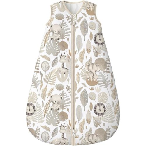 Yoofoss Baby Sleep Sack 0-6 Months, 1.5 Tog Baby Wearable Blanket with 2-Way Zipper, 100% Cotton Organic Fabric Winter Infant Sleeping Sack, Warm Soft Comfy