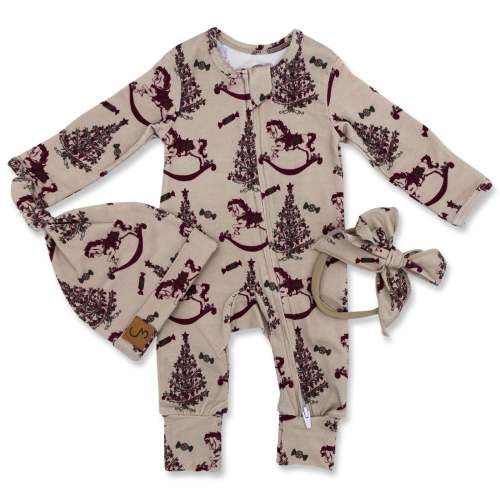 Rocking Around the Christmas Tree Folding Feet Jammies – Cowkid Clothing Company
