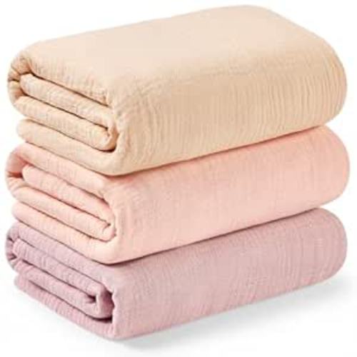 3 Pack Muslin Receiving/Swaddle Blanket