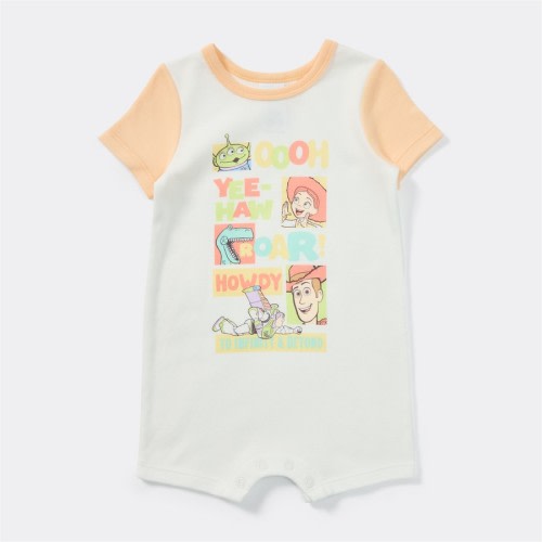 Toy Story Baby Print Romper - White & Orange - Size 0000