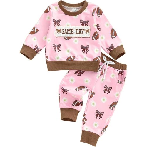 Sejardin Baby Girl Fall Winter Outfit Infant Letter Print Long Sleeve Sweatshirt and Jogger Pants 6 12 18 24M 2T Girl Clothes