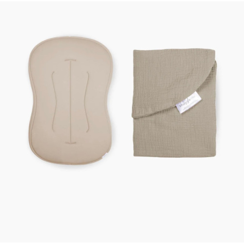 Snuggle Me Lounger Curve + Muslin Cover Set | Birch
