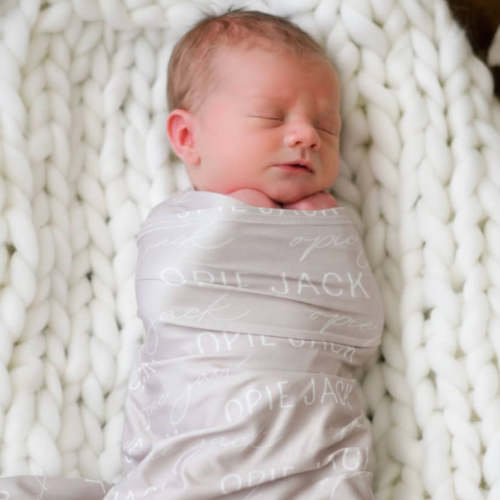 Personalized Baby Name Swaddle Blanket