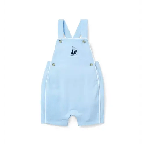 Baby Icy Blue Baby Embroidered Sailboat Overall by Janie and Jack