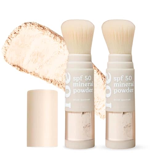 Roe Wellness- Kids SPF 50 Brush On Mineral Sunscreen Powder, Reef-Friendly, Easy to Apply for Kids, Babies & Parents (2Pack)