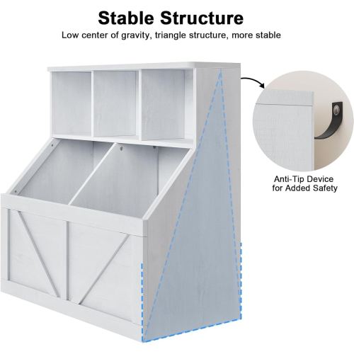 Kids Bookshelf and Toy Storage for Playroom, Bedroom