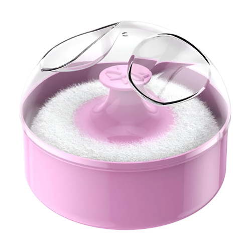 ACDANC Portable Case Box With Powder Puff Baby Container Talcum Powder Box Sponge