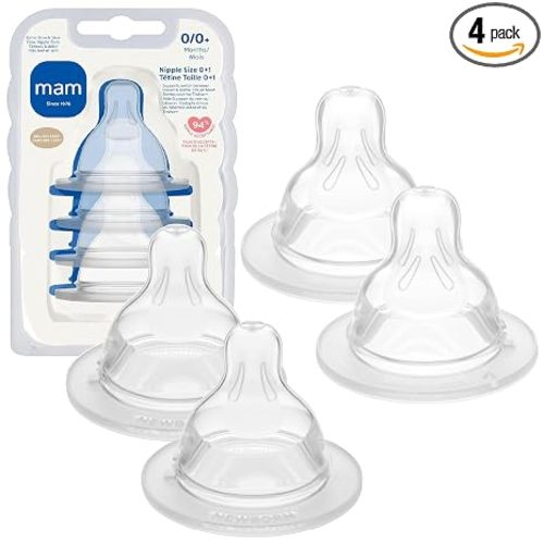 MAM Baby Bottle Anti Colic Nipple Mixed Flow 4 Pack fits All MAM Bottles