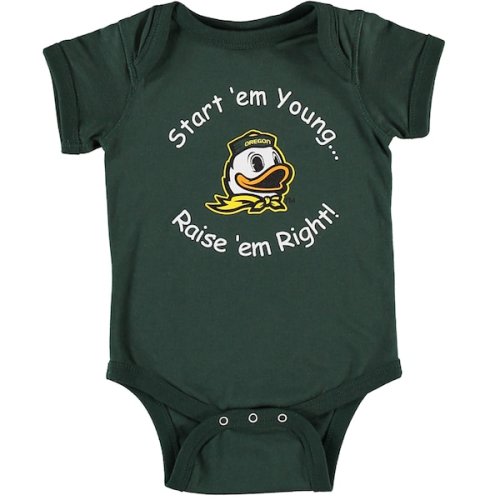 Newborn & Infant Hunter Green Oregon Ducks Start 'Em Young Bodysuit