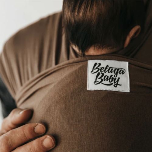 The Fable Beluga Baby Wrap | Americano Brown Bamboo Baby Carrier - Beluga Baby Carriers