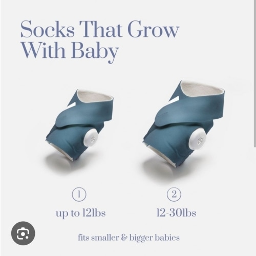 Bedtime Blue Fabric Sock – Owlet US
