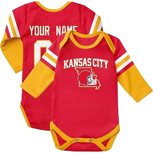 KREDE Baby Clothes Long Sleeves for Baby Boy and Girl Bodysuit Custom Name Number