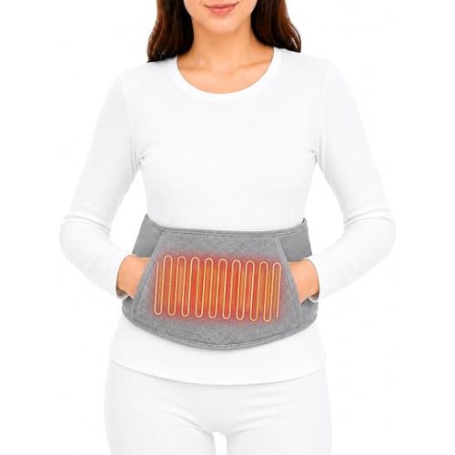 Heated Waist Belt, Rechargeable Heating Pad