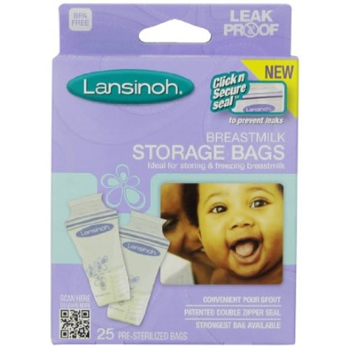 Lansinoh Breastmilk Storage Bags, 25-Count Boxes (Pack of 3)