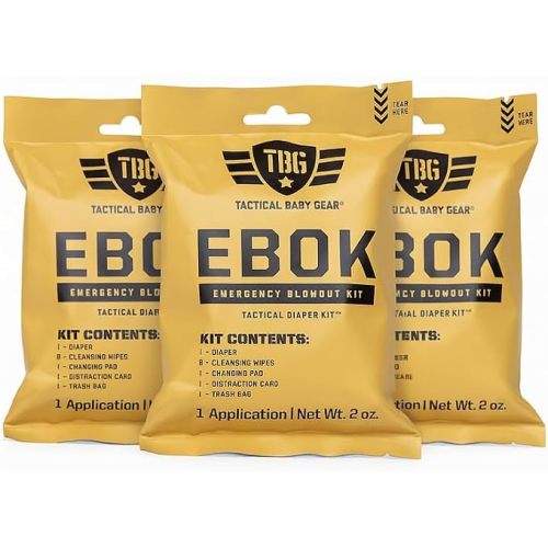 Tactical Baby Gear EBOK Emergency Blowout Diaper Kit 3-Pack - Size 1