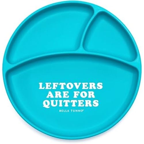 Bella Tunno Wonder Baby Plates – Silicone Suction Plates for Baby, Toddler, & Kids, Great for Baby Led Weaning, BPA Free, Kid and Baby Must Haves, 3 Sections (Leftovers Quitters)