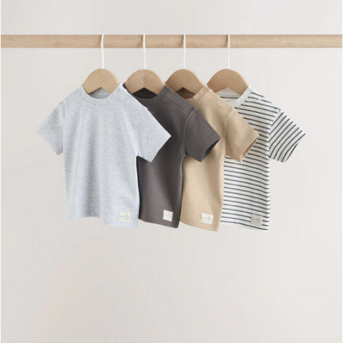 Buy Mono/Neutral Short Sleeve Baby T-Shirts 4 Pack (0mths-2yrs) from Next USA