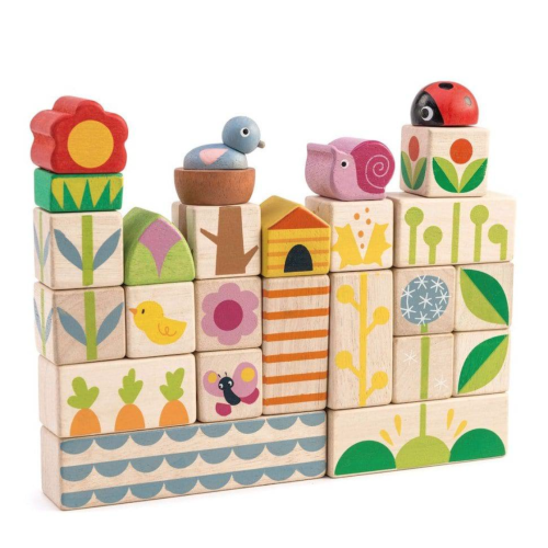 Wooden Garden Blocks Set