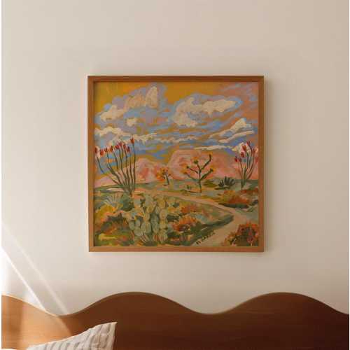 Desert Landscape Print: Retro Texas Travel Wall Art